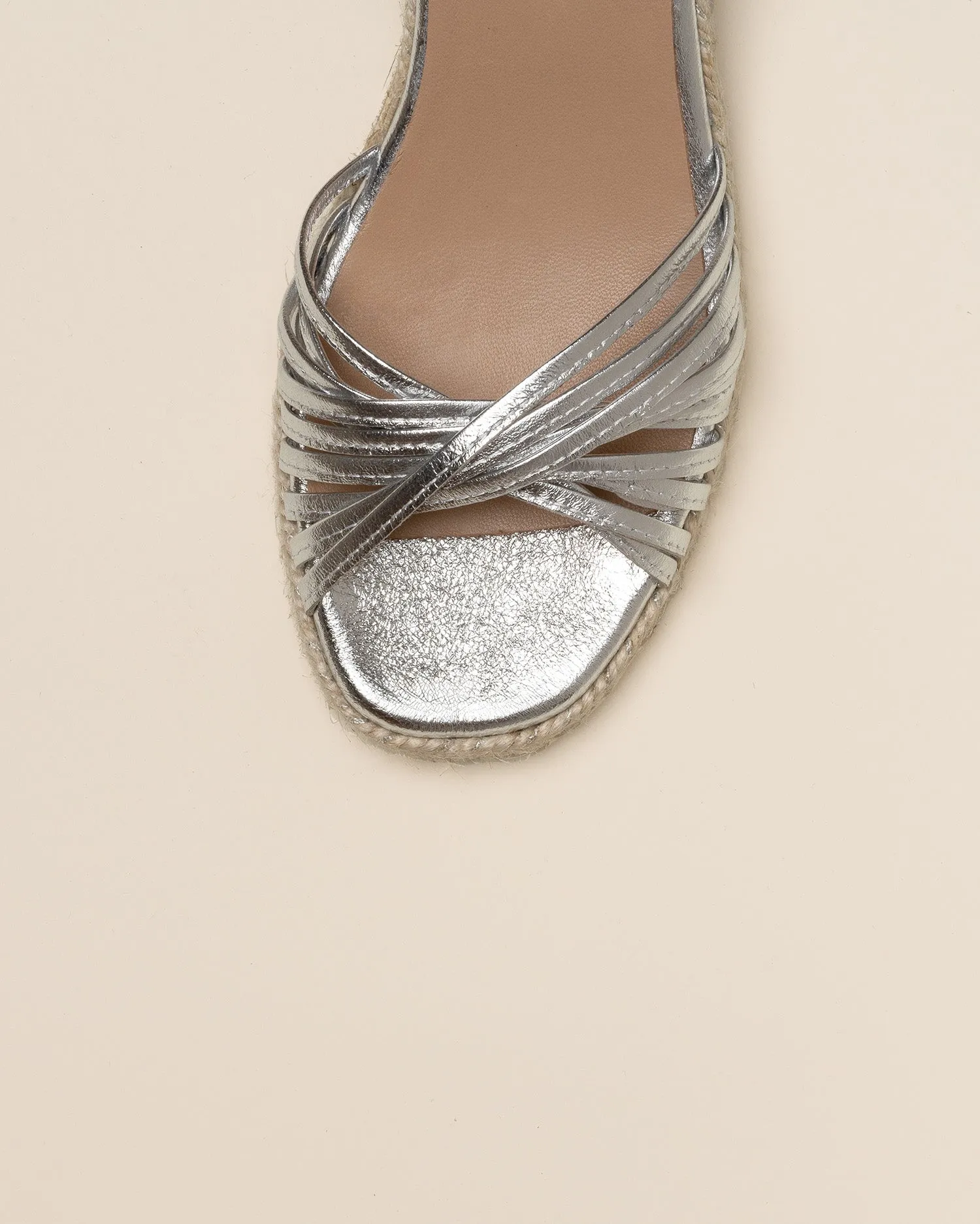 NARCISA Silver espadrilles