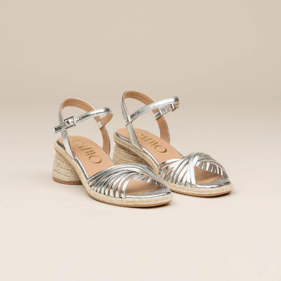 NARCISA Silver espadrilles