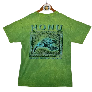 Neon Green Lava Rock Tee 'Honu Hawaii' - Gildan