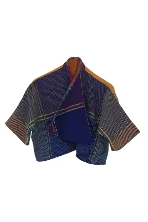 NEW! Plaid Wool Waterfall Bolero No.26