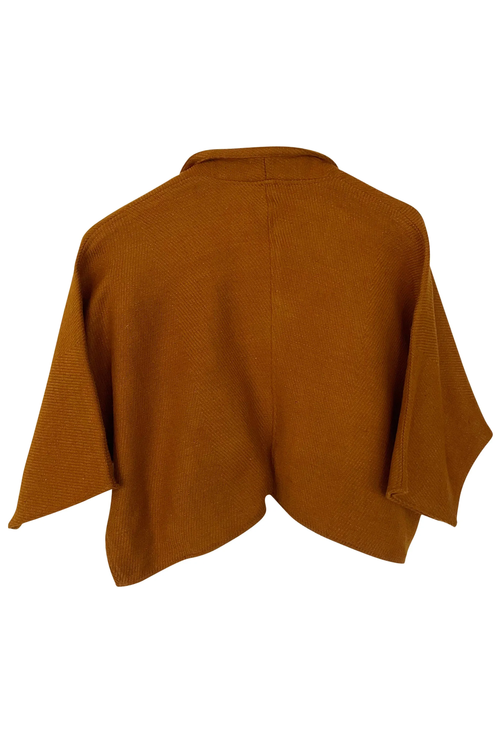 NEW! Wool Silk Waterfall Bolero Mustard