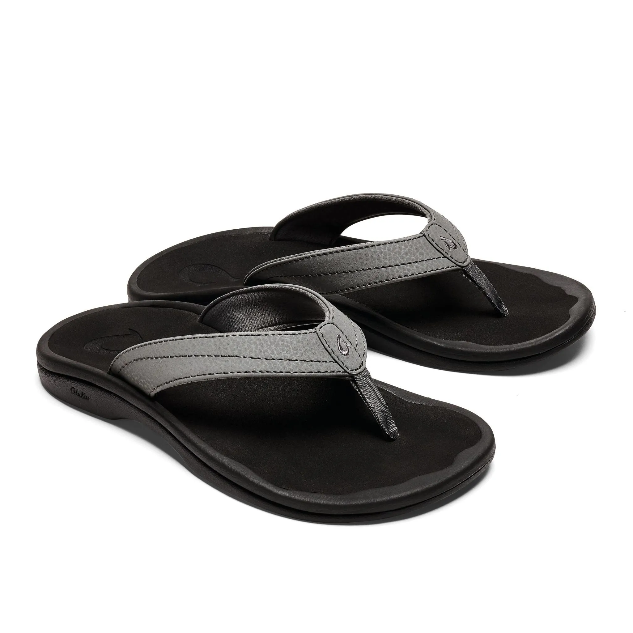 OluKai Womens 'Ohana Sandals - Charcoal / Onyx