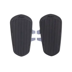 Passenger Floorboards with Pads in Chrome, Pair (Heavyweight)