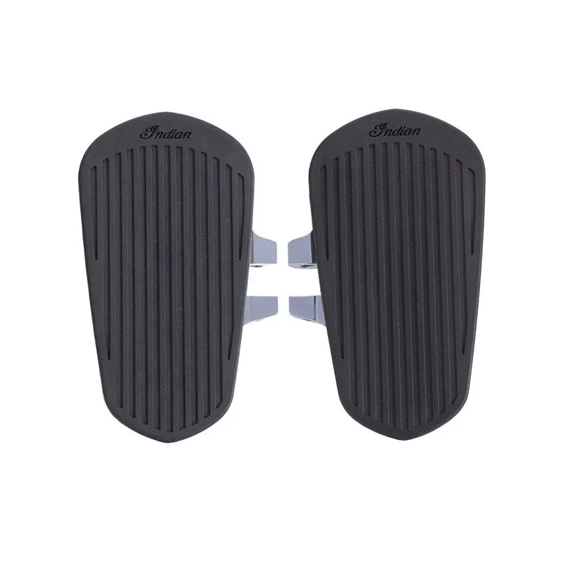Passenger Floorboards with Pads in Chrome, Pair (Heavyweight)