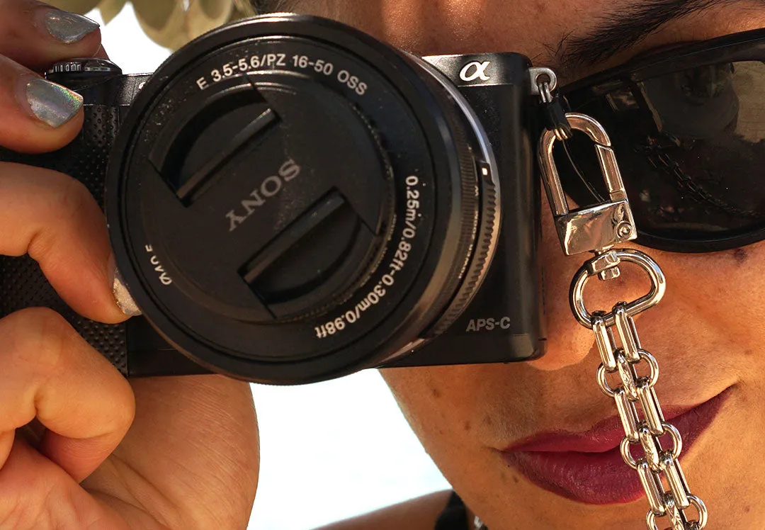 Patricia Silver Bag and Camera Chain