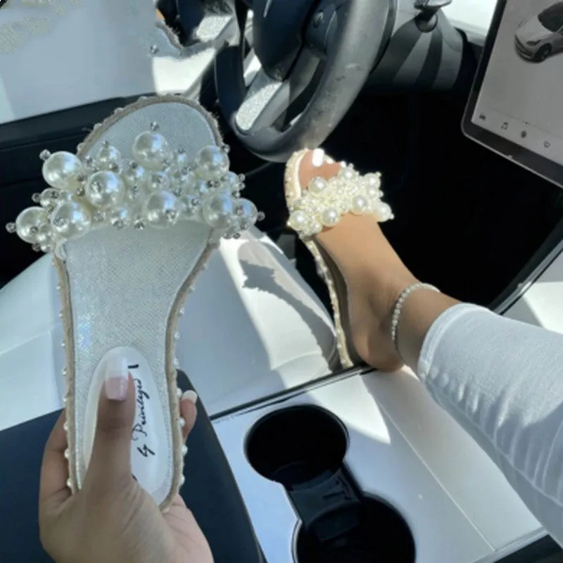 Pearl Fashion Flip Flops  Summer Sandals