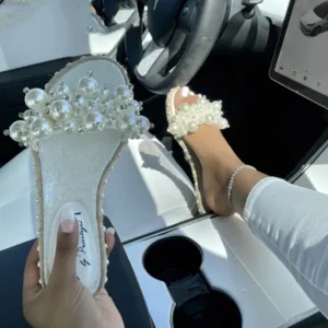 Pearl Fashion Flip Flops  Summer Sandals