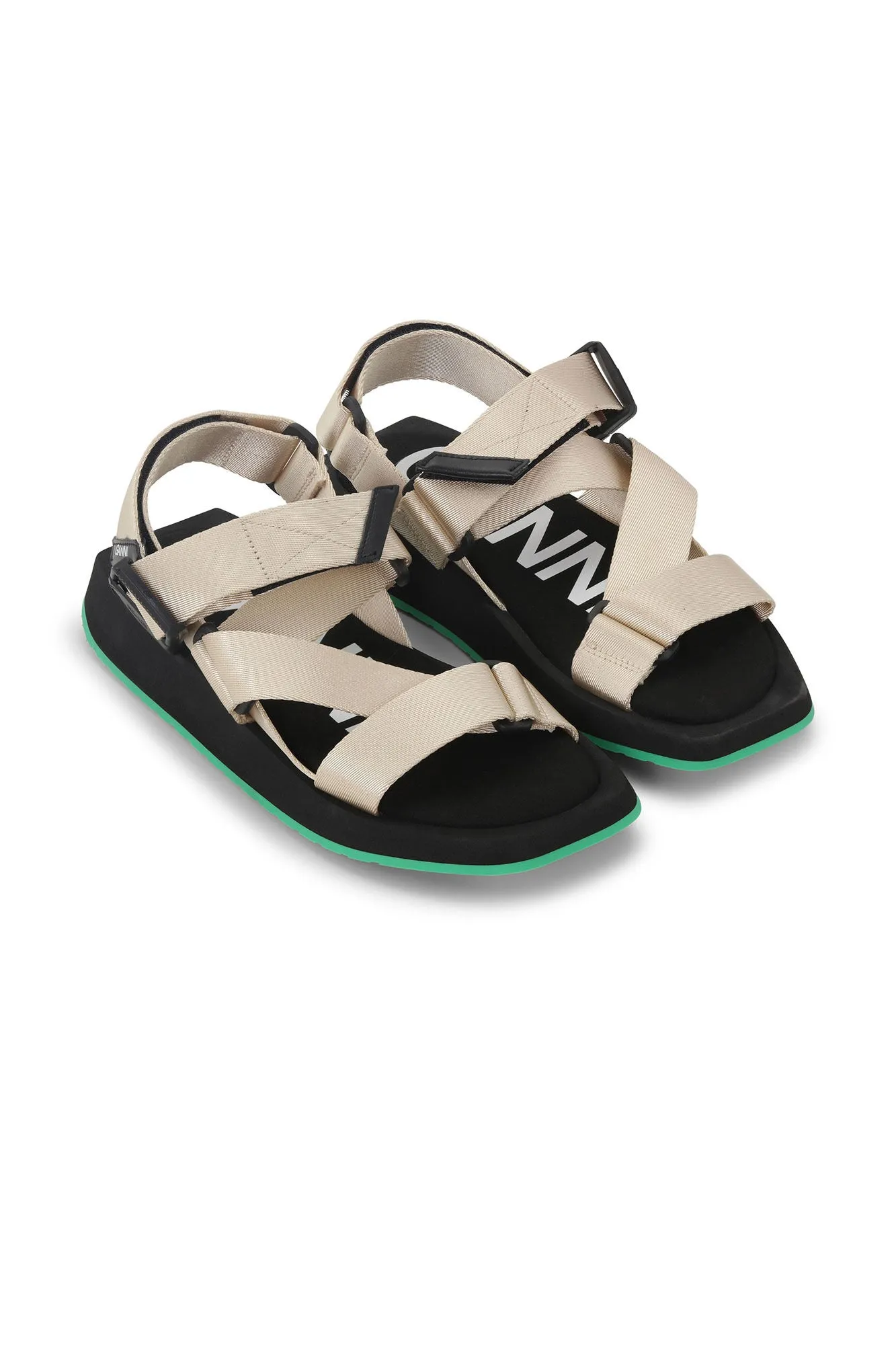 Performance Webbed Sandal in Oyster Gray