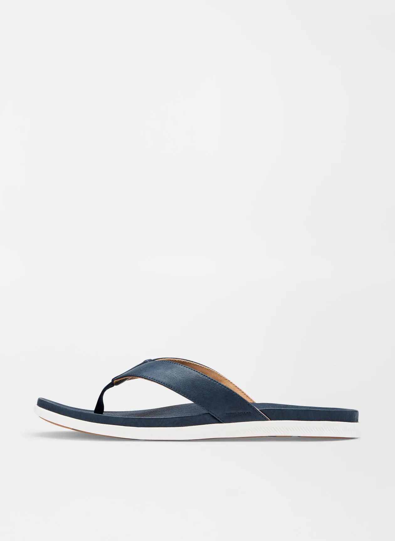 Peter Millar Men's Hyperlight Slide Nubuck Flip Flop - NAVY