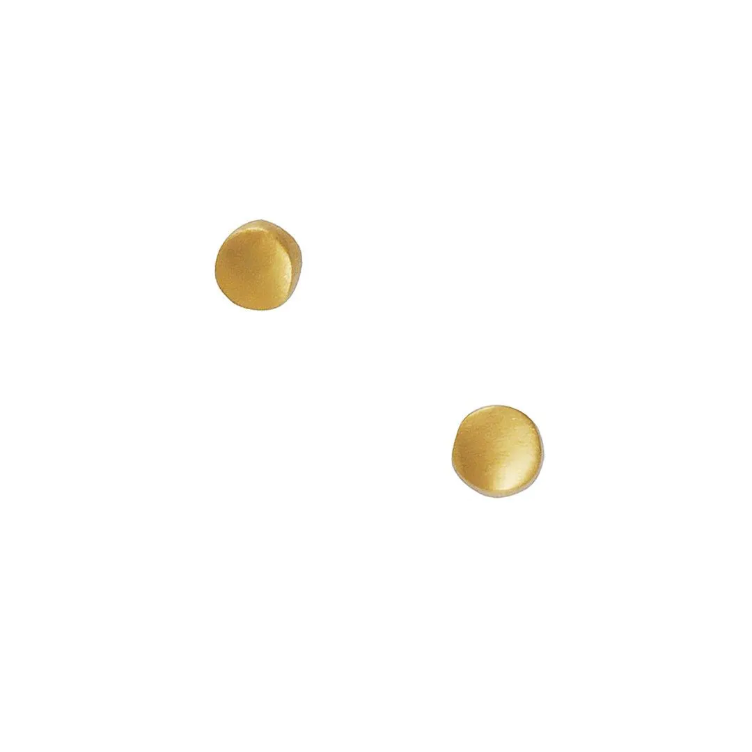 Philippa Roberts - Small Round Flat Studs in Vermeil