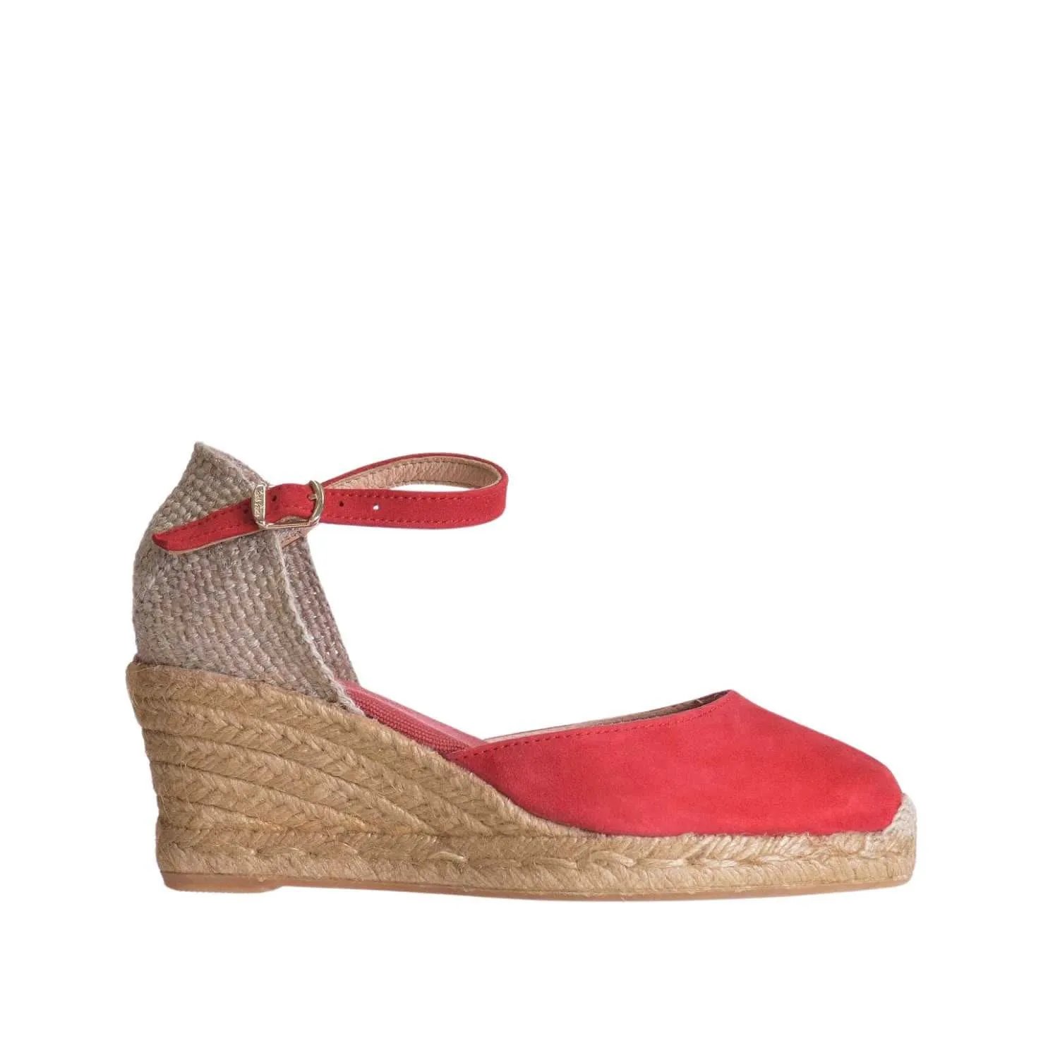 Plain Suede Leather Wedge Espadrille for Women - Lloret-5
