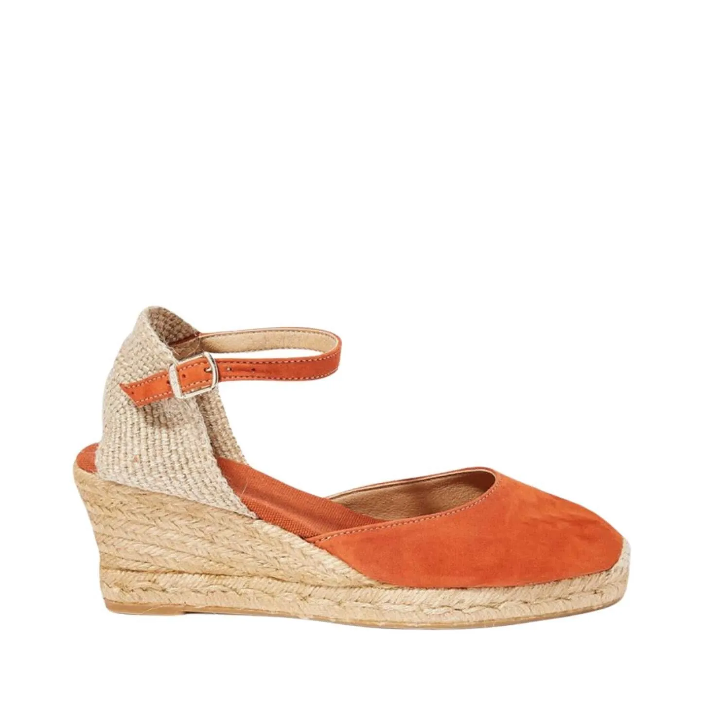 Plain Suede Leather Wedge Espadrille for Women - Lloret-5