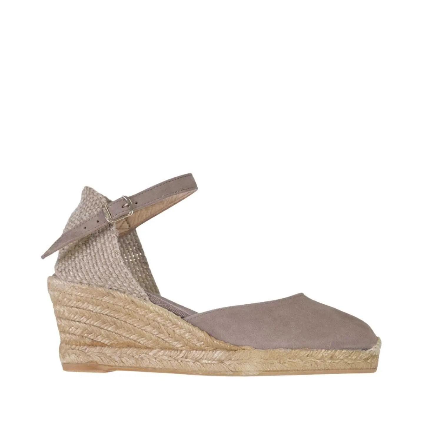Plain Suede Leather Wedge Espadrille for Women - Lloret-5