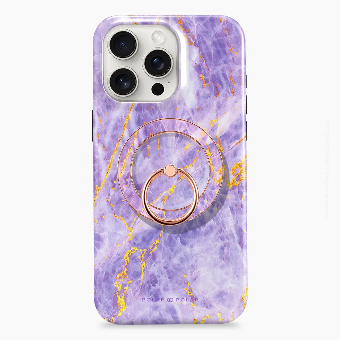 Princess Purple - Rose Gold MagSafe Phone Grip and Ring Holder Stand