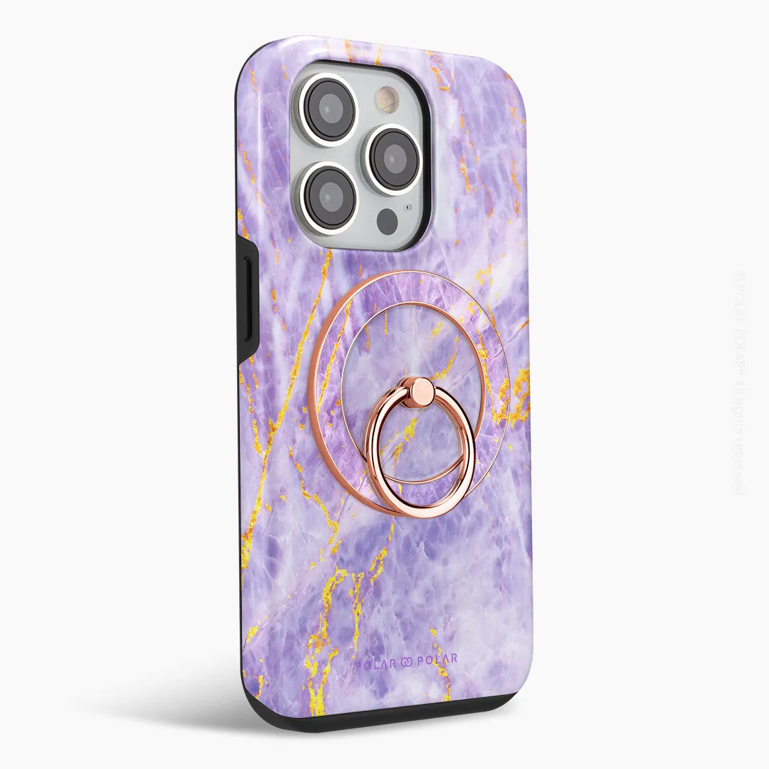 Princess Purple - Rose Gold MagSafe Phone Grip and Ring Holder Stand