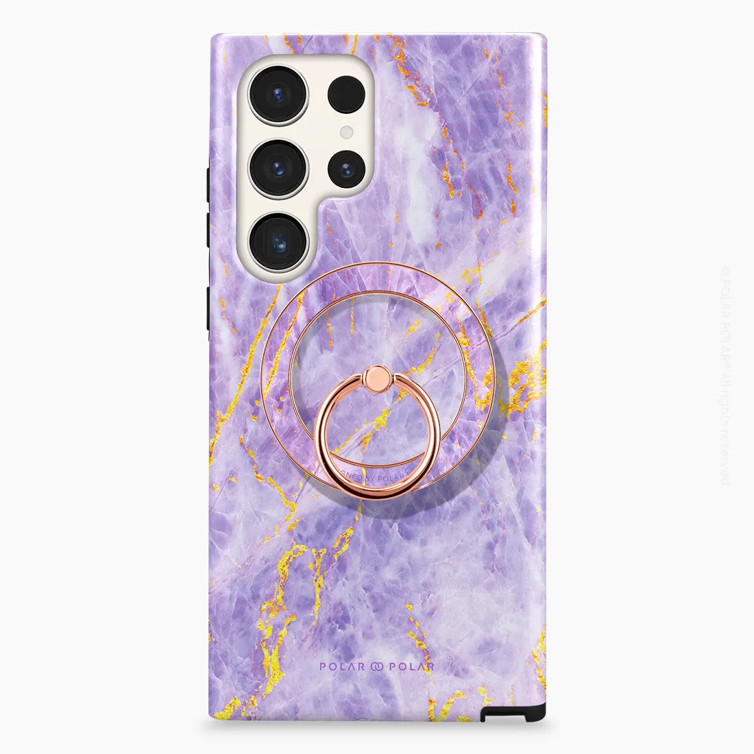 Princess Purple - Rose Gold MagSafe Phone Grip and Ring Holder Stand