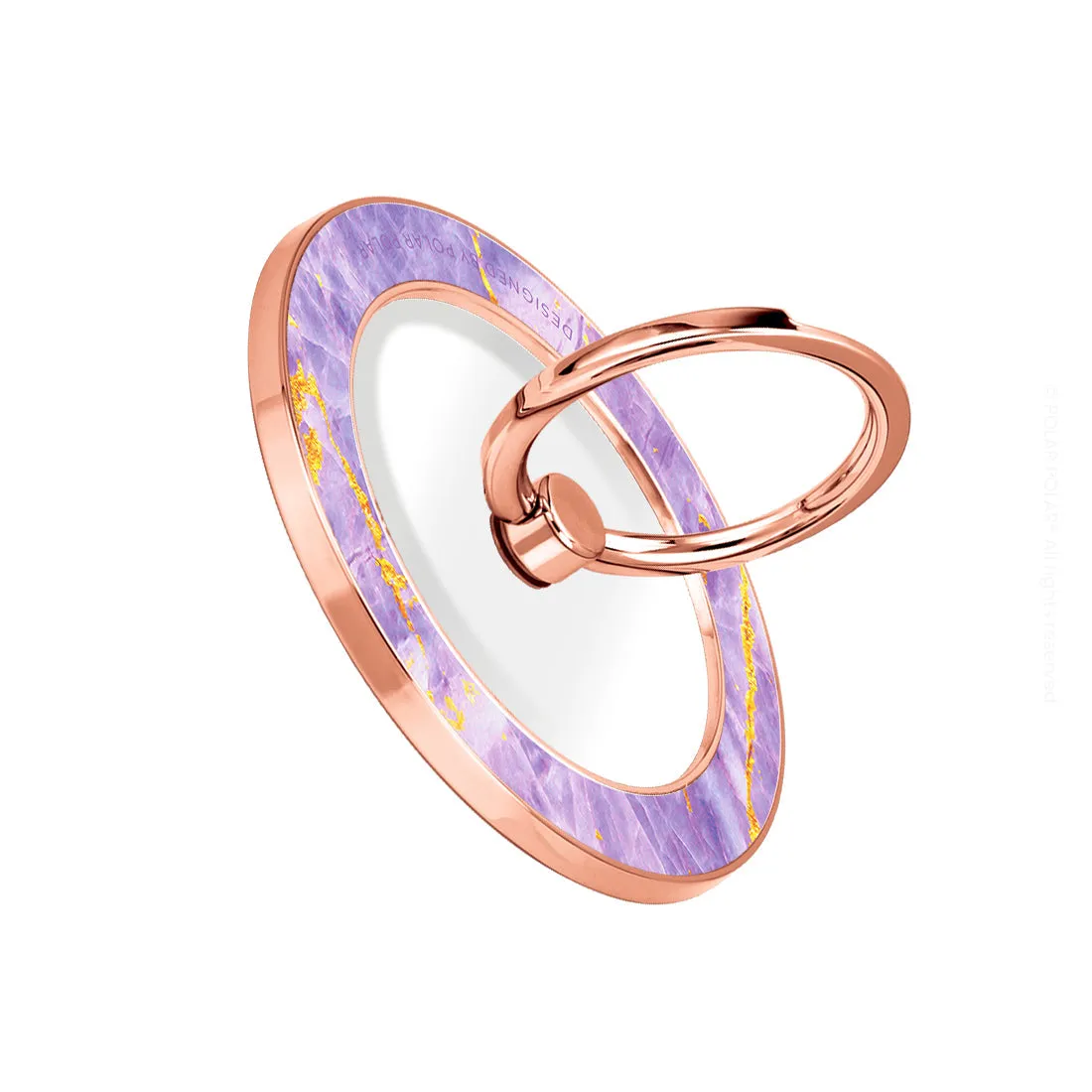 Princess Purple - Rose Gold MagSafe Phone Grip and Ring Holder Stand