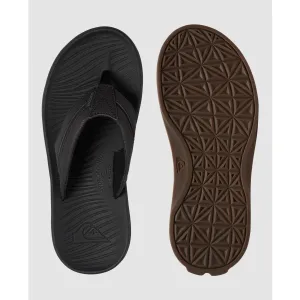 QUIKSILVER TRAVEL OASIS BLACK BLACK BROWN JANDAL