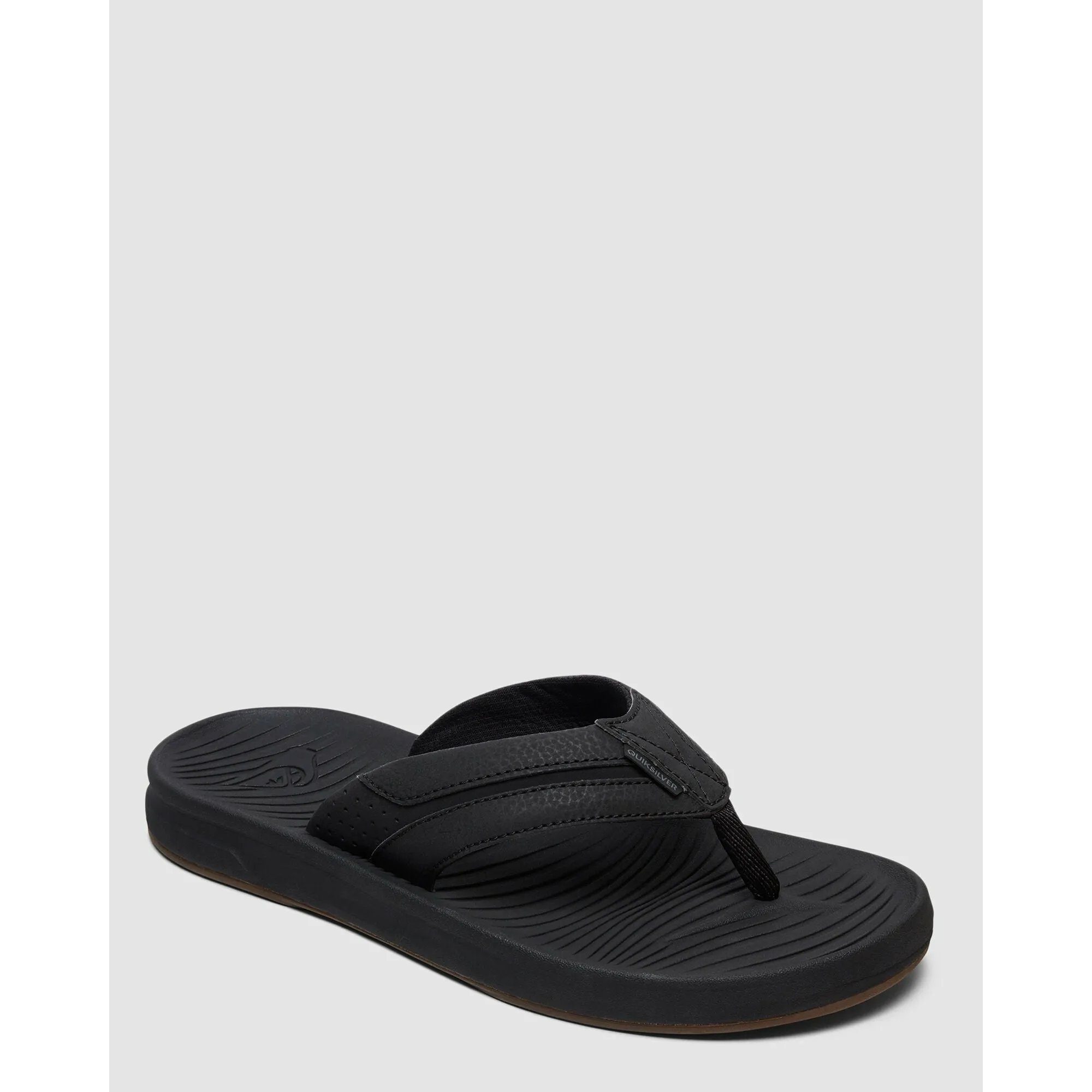 QUIKSILVER TRAVEL OASIS BLACK BLACK BROWN JANDAL