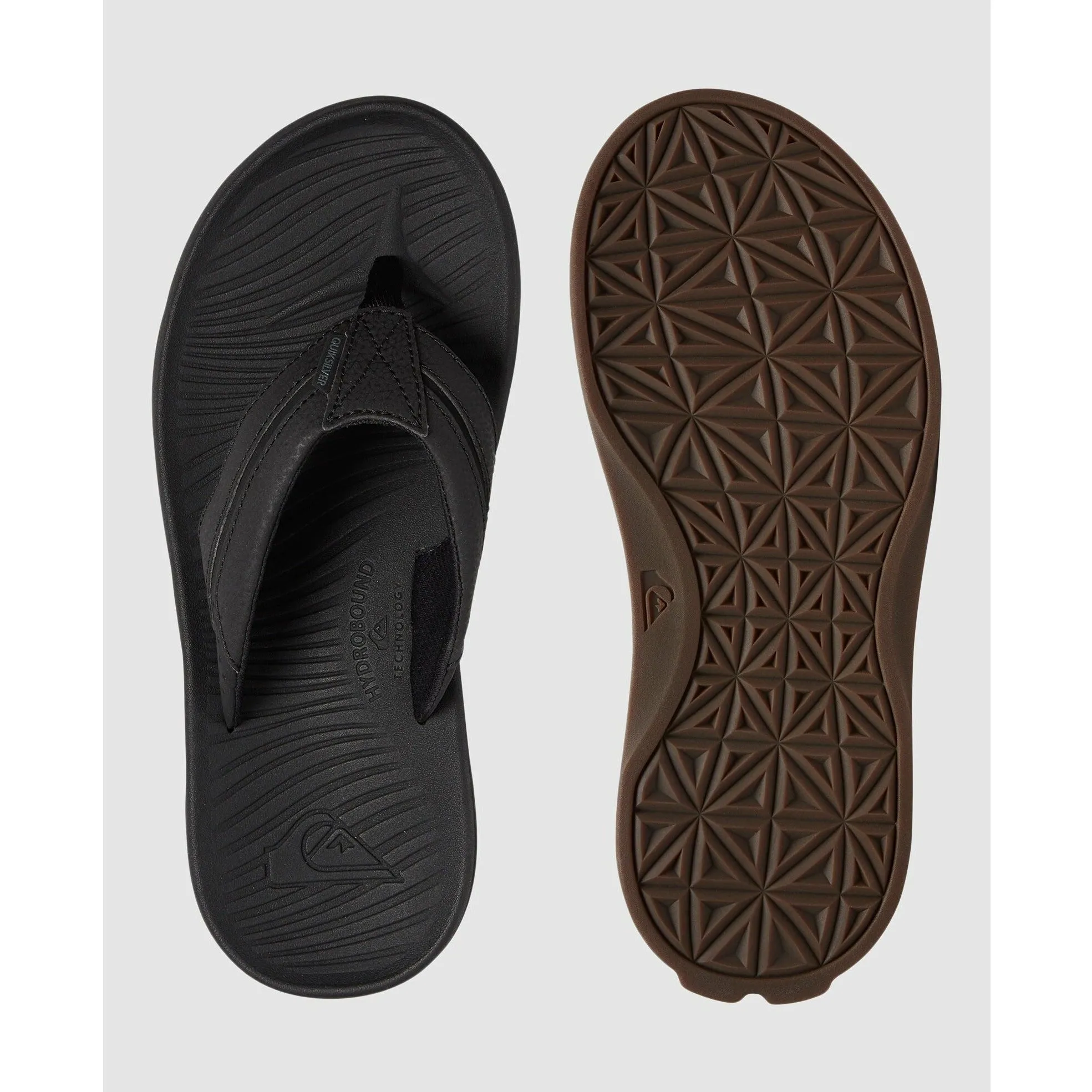 QUIKSILVER TRAVEL OASIS BLACK BLACK BROWN JANDAL
