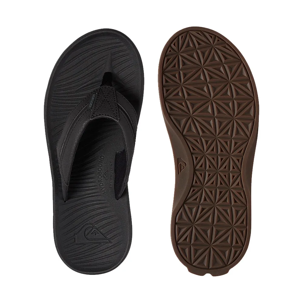 QUIKSILVER TRAVEL OASIS BLACK BLACK BROWN JANDAL