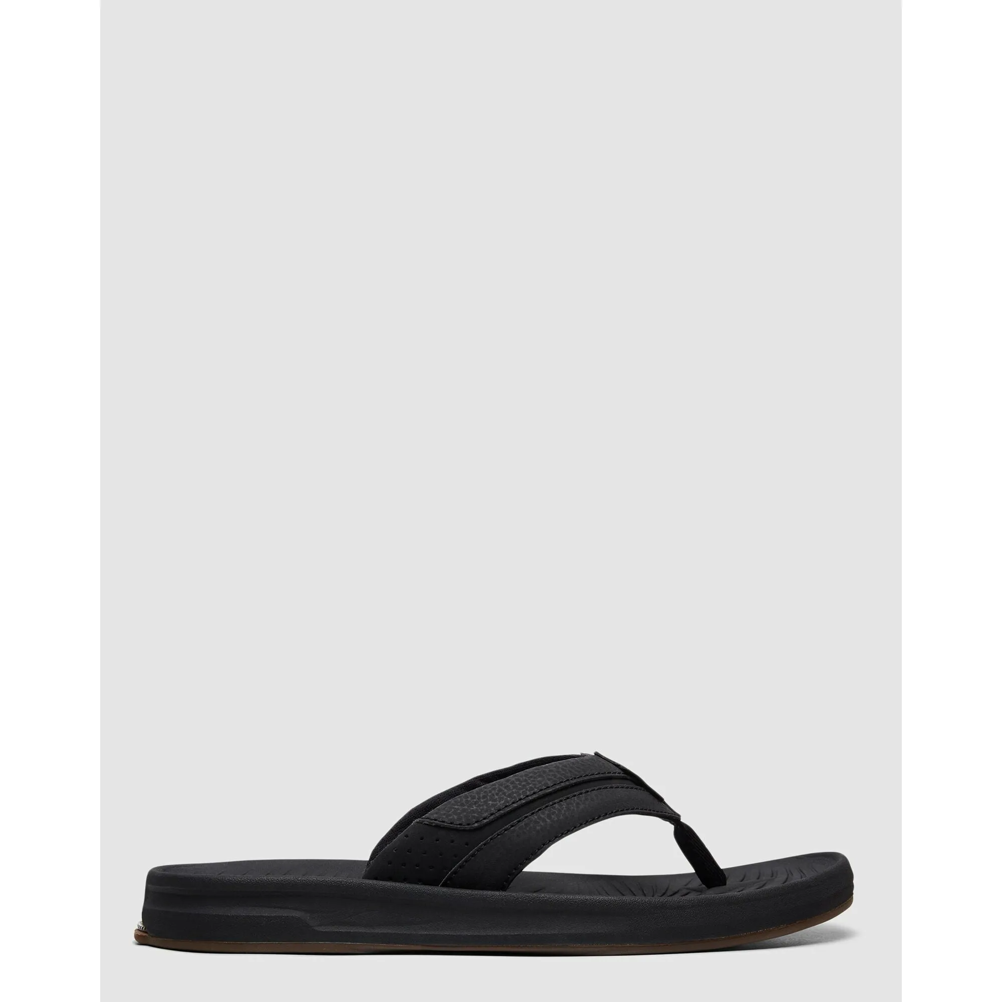 QUIKSILVER TRAVEL OASIS BLACK BLACK BROWN JANDAL