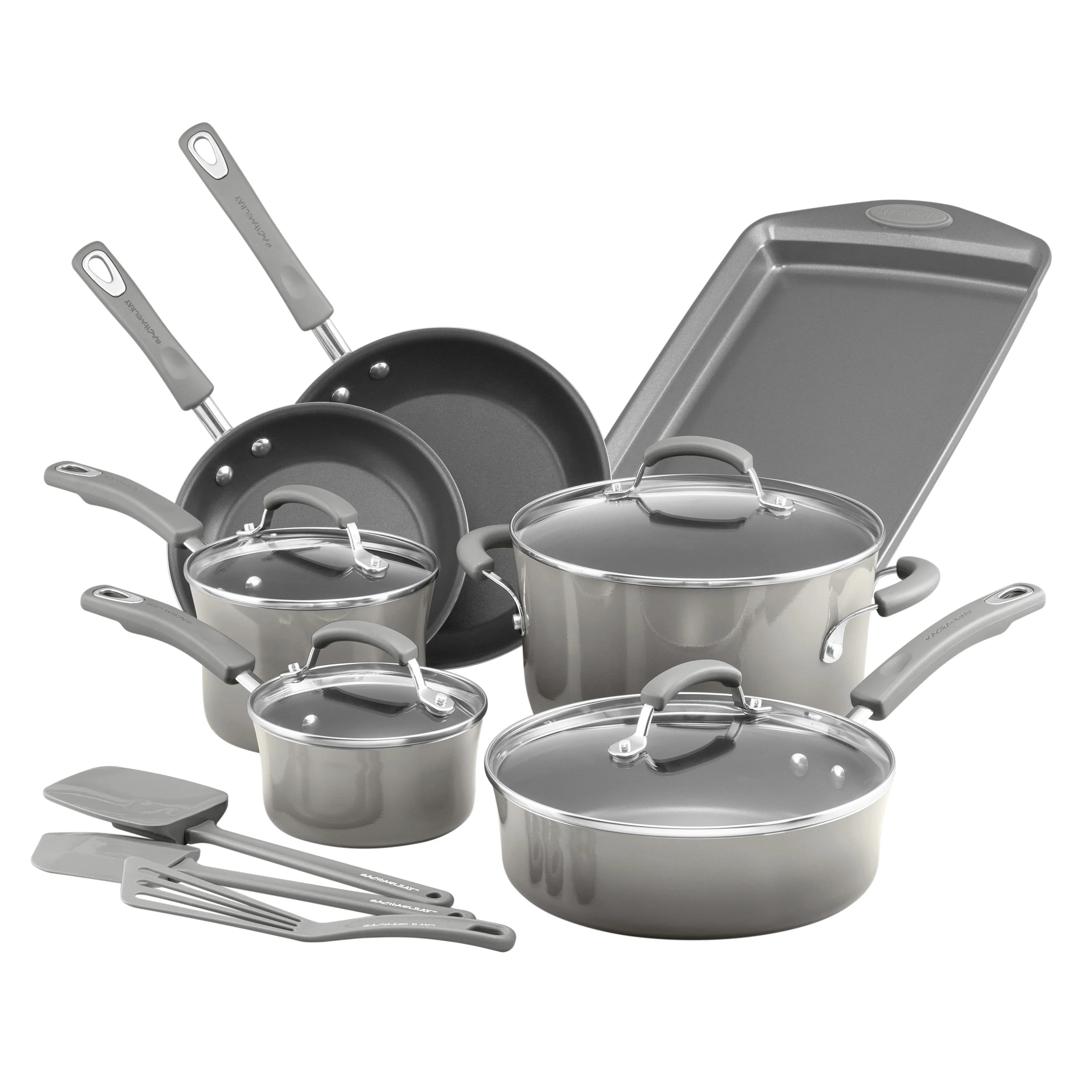 Rachael Ray Classic Brights 14pc Cookware Set with Bakeware and Tools