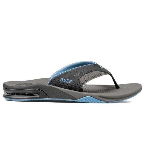 Reef Fanning Flip Flops  - Grey/Light Blue