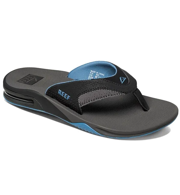 Reef Fanning Flip Flops  - Grey/Light Blue