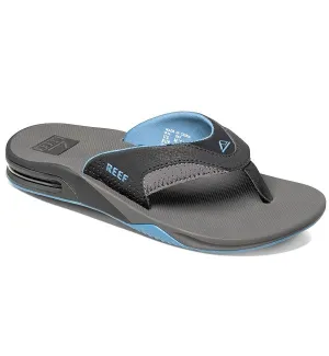 Reef Fanning Flip Flops  - Grey/Light Blue
