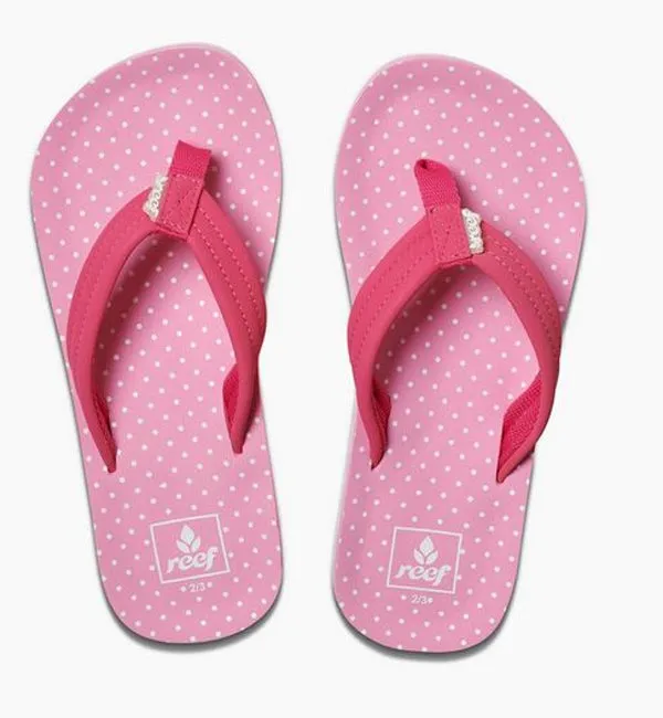 Reef Girls Little Ahi Flip Flops  - Polka Dot