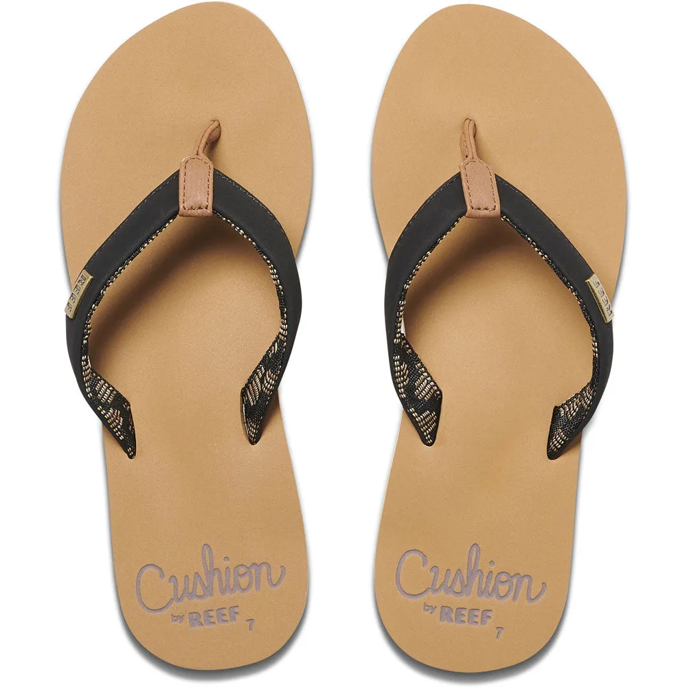 Reef Ladies Cushion Sands Flip Flops  - Black
