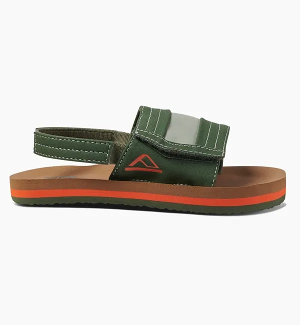 Reef Little Ahi Sliders  - Tan/Olive