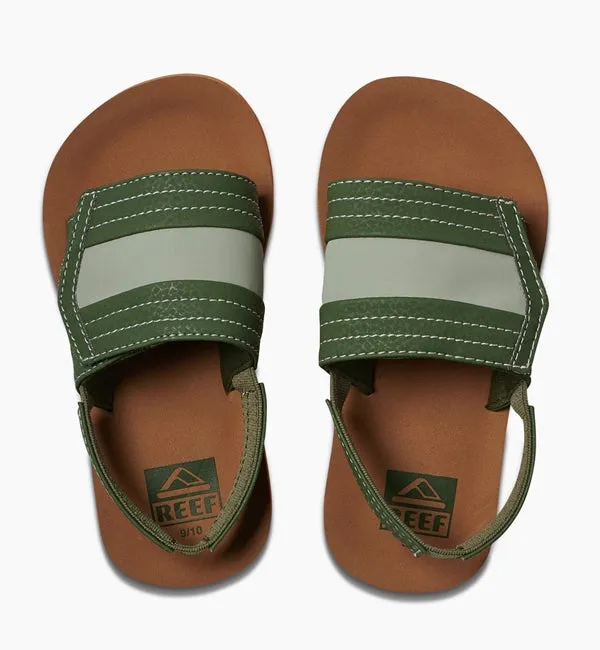 Reef Little Ahi Sliders  - Tan/Olive