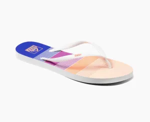 Reef Seaside Prints Ladies Flip Flops Retro Stripes
