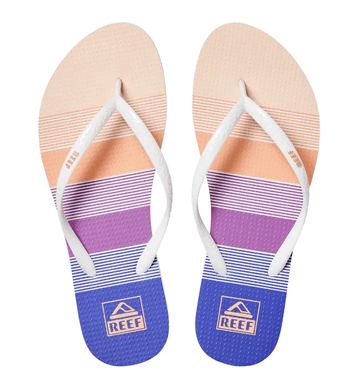 Reef Seaside Prints Ladies Flip Flops Retro Stripes