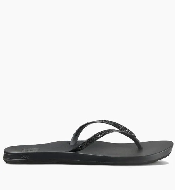 Reef Womens Cushion Bounce Stargazer Flip Flops  - Black