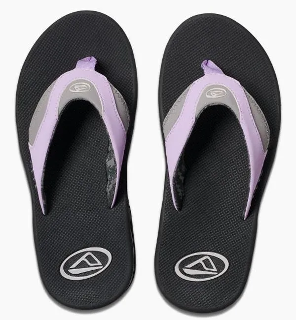 Reef Womens Fanning Flip Flops  - Grey/Purple