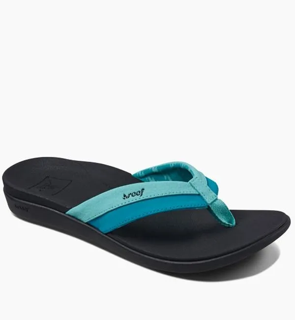Reef Womens Ortho-Bounce Coast Flip Flops  - Aqua