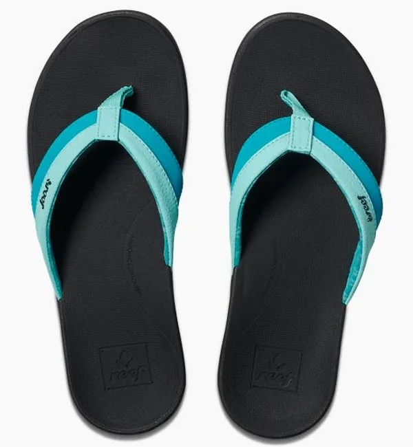 Reef Womens Ortho-Bounce Coast Flip Flops  - Aqua