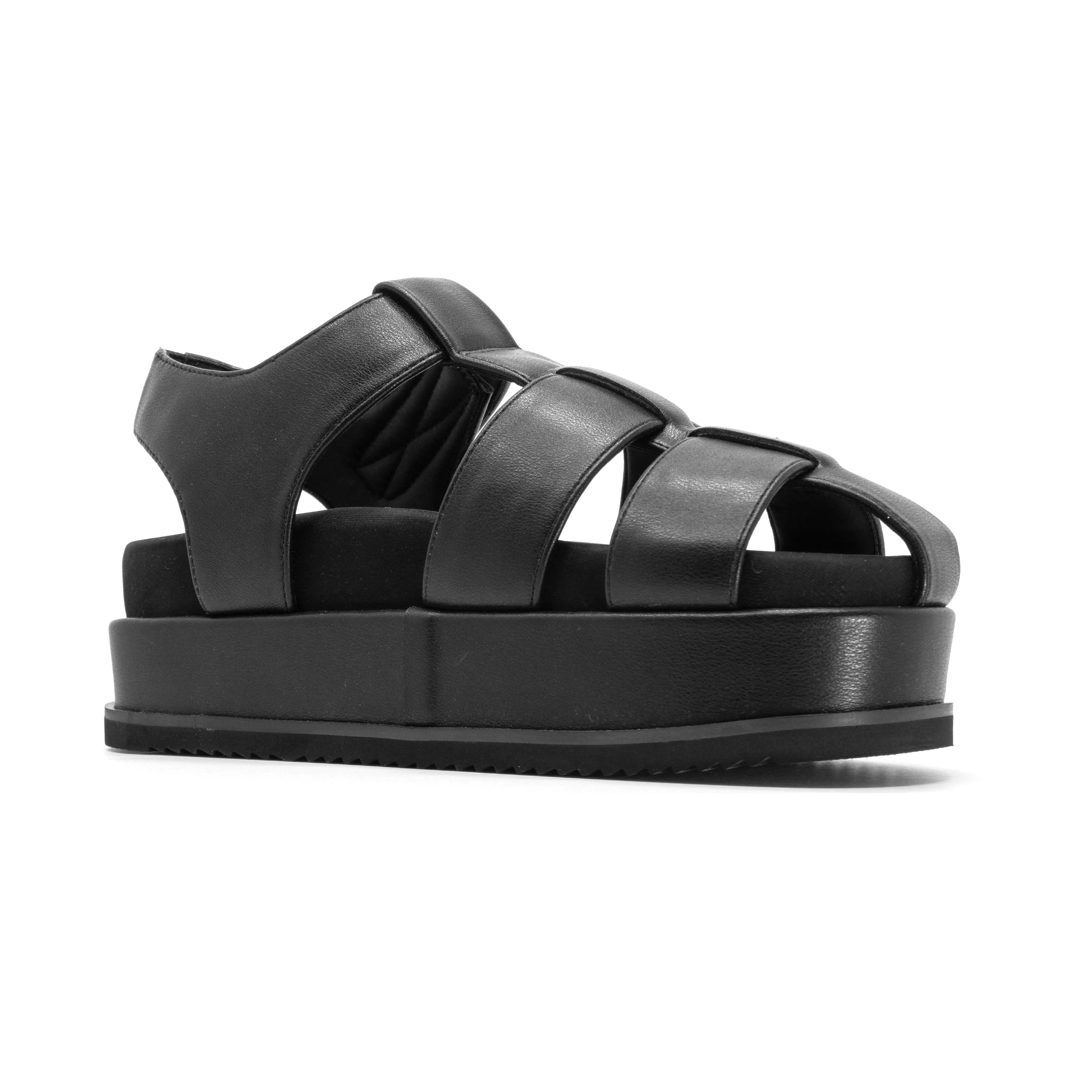 ROAM 90'S STACK PLATFORM BLACK VEGAN LEATHER