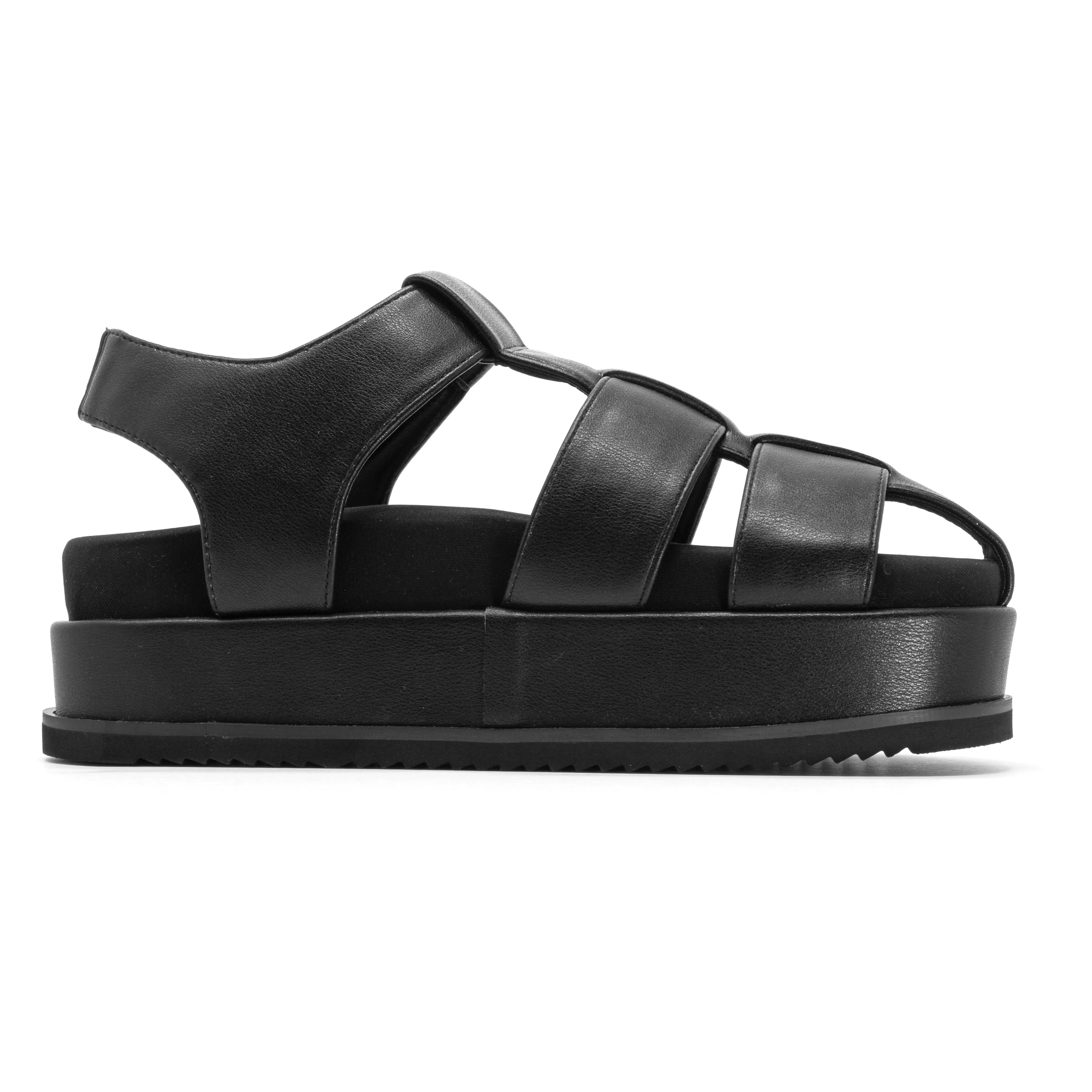 ROAM 90'S STACK PLATFORM BLACK VEGAN LEATHER