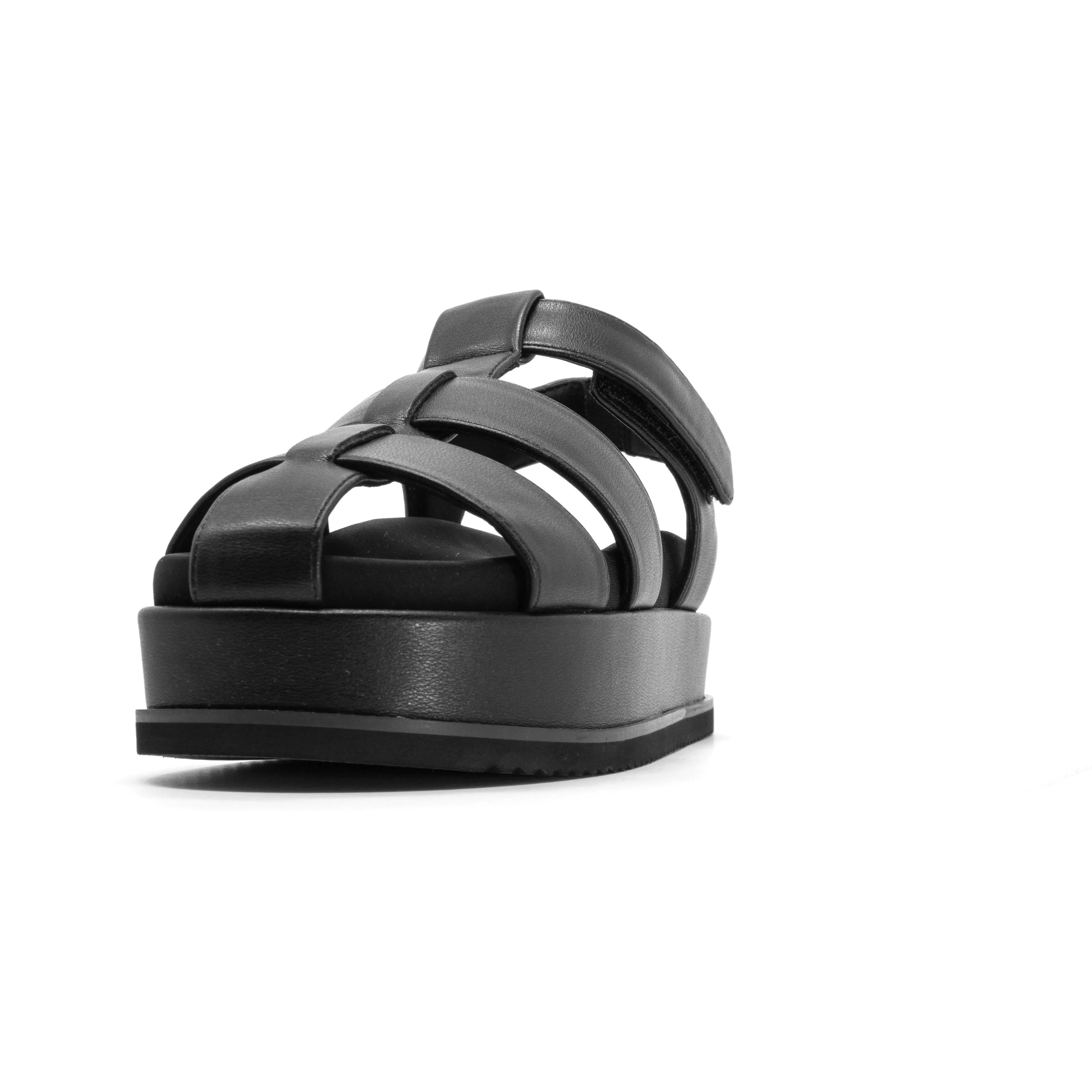 ROAM 90'S STACK PLATFORM BLACK VEGAN LEATHER