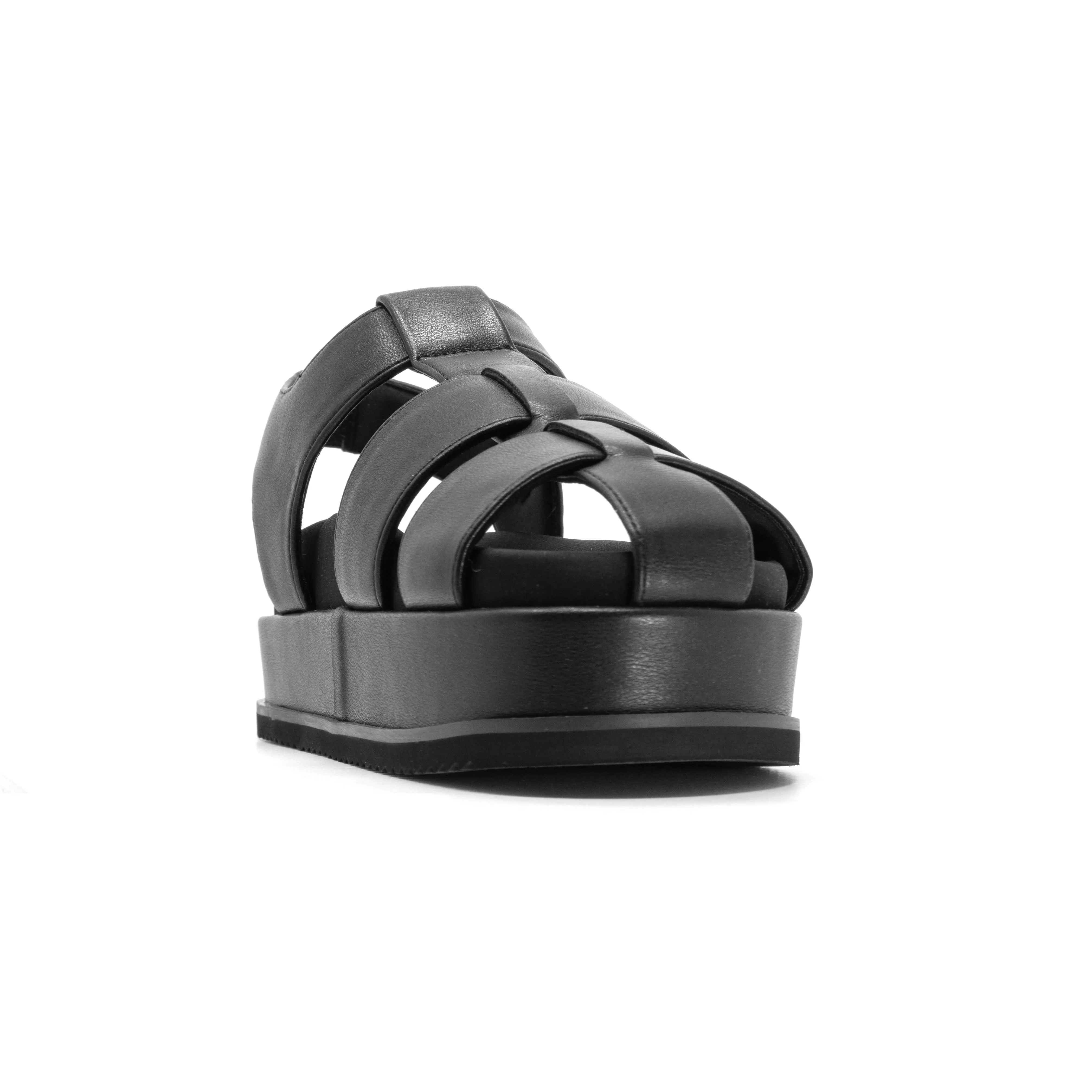 ROAM 90'S STACK PLATFORM BLACK VEGAN LEATHER