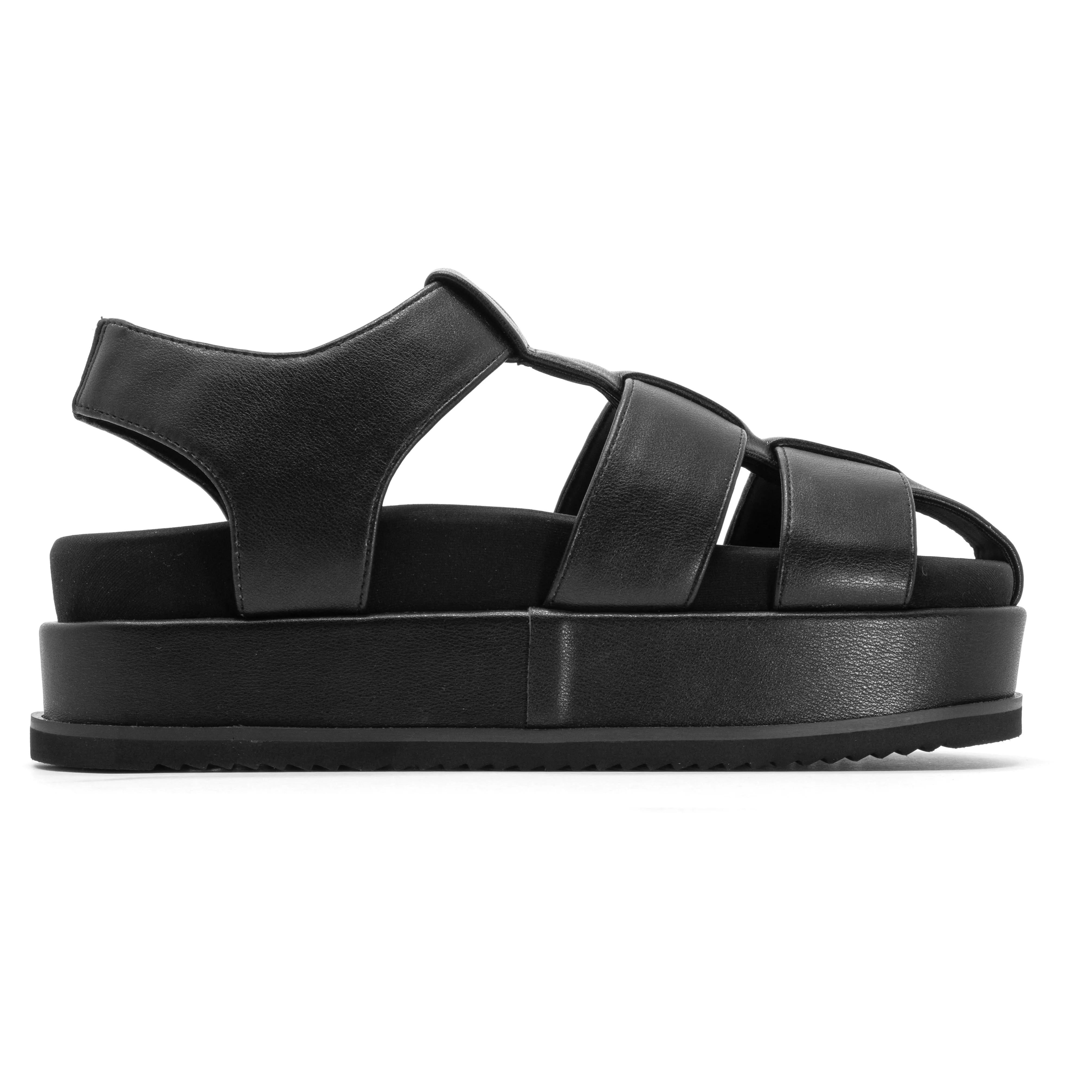 ROAM 90'S STACK PLATFORM BLACK VEGAN LEATHER