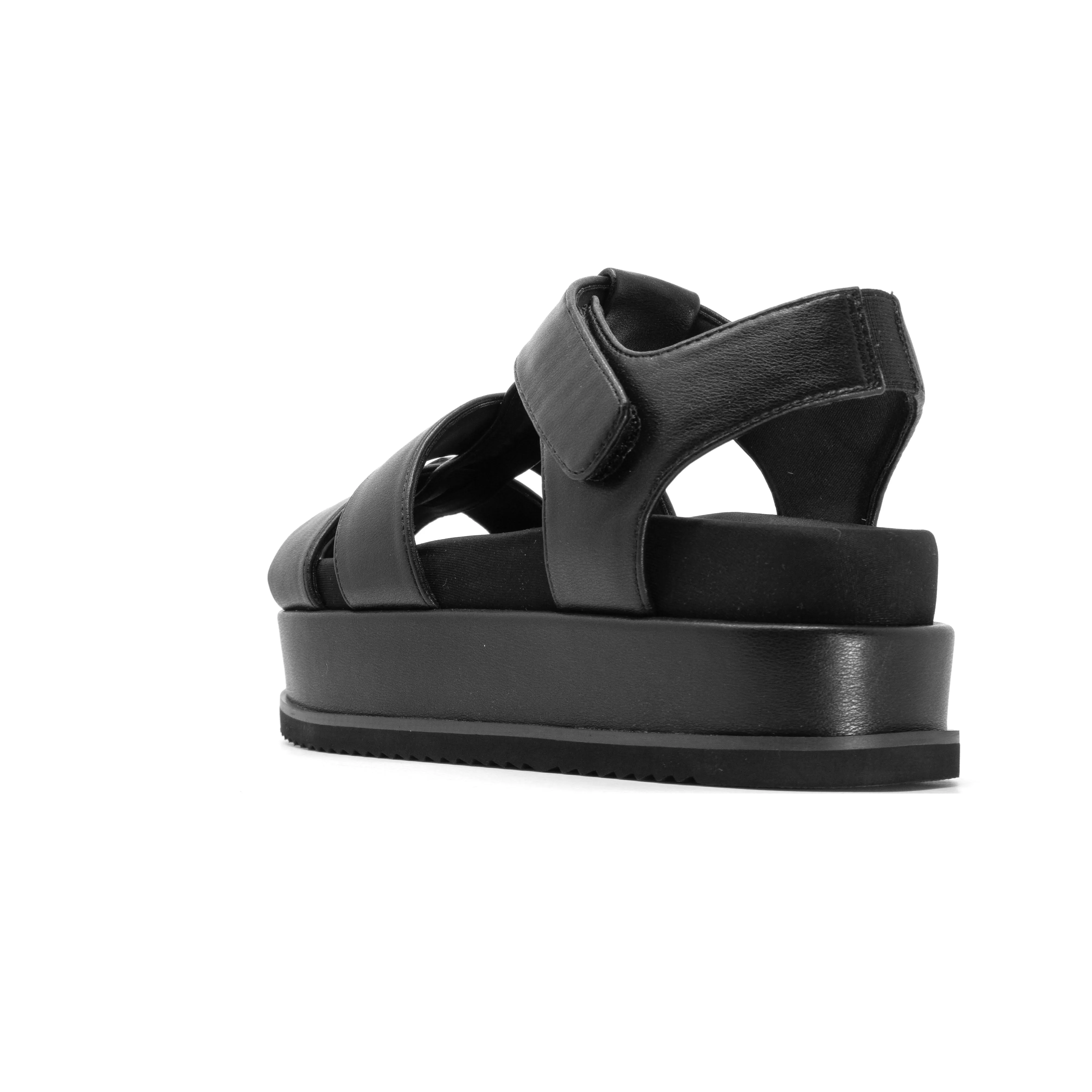 ROAM 90'S STACK PLATFORM BLACK VEGAN LEATHER