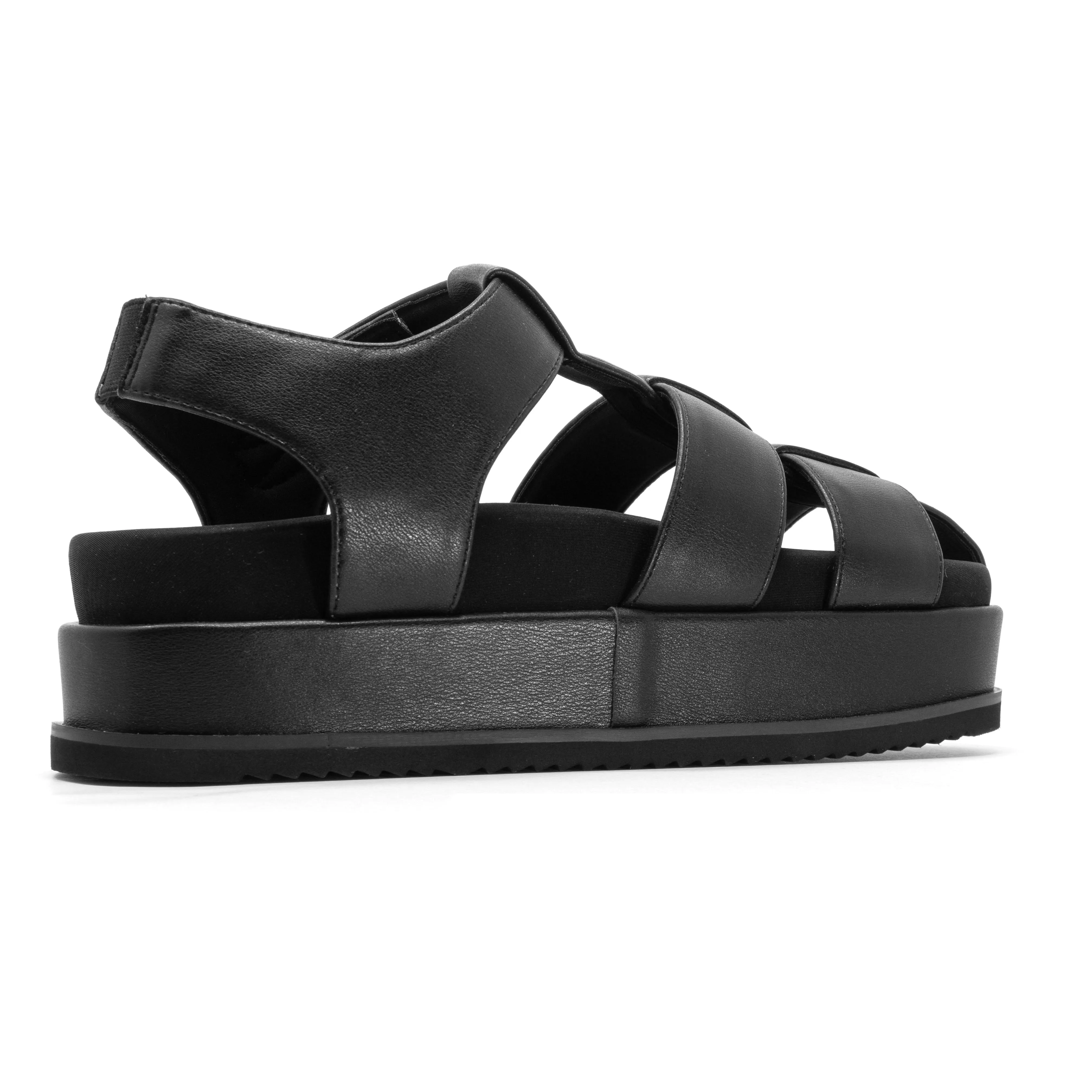 ROAM 90'S STACK PLATFORM BLACK VEGAN LEATHER