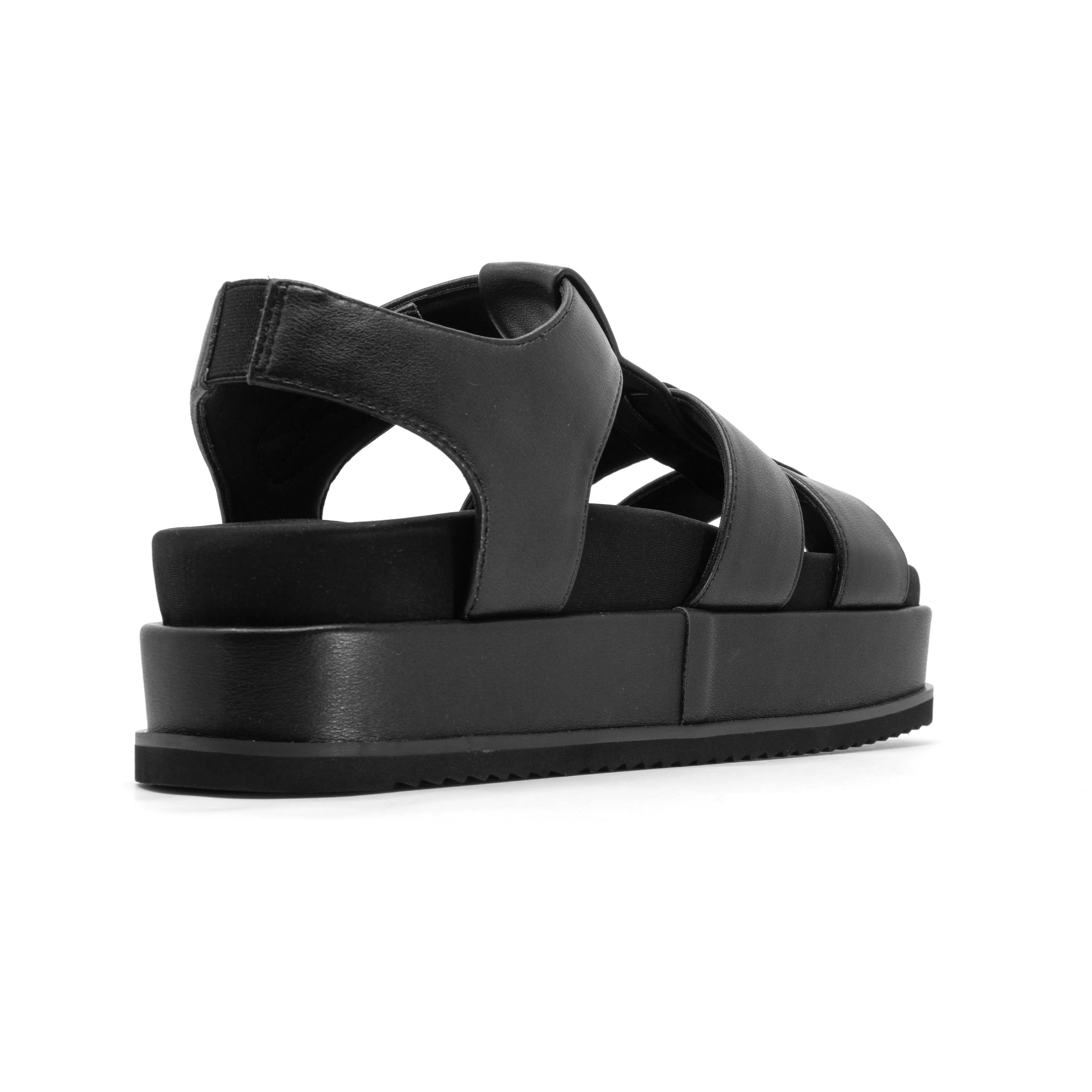 ROAM 90'S STACK PLATFORM BLACK VEGAN LEATHER