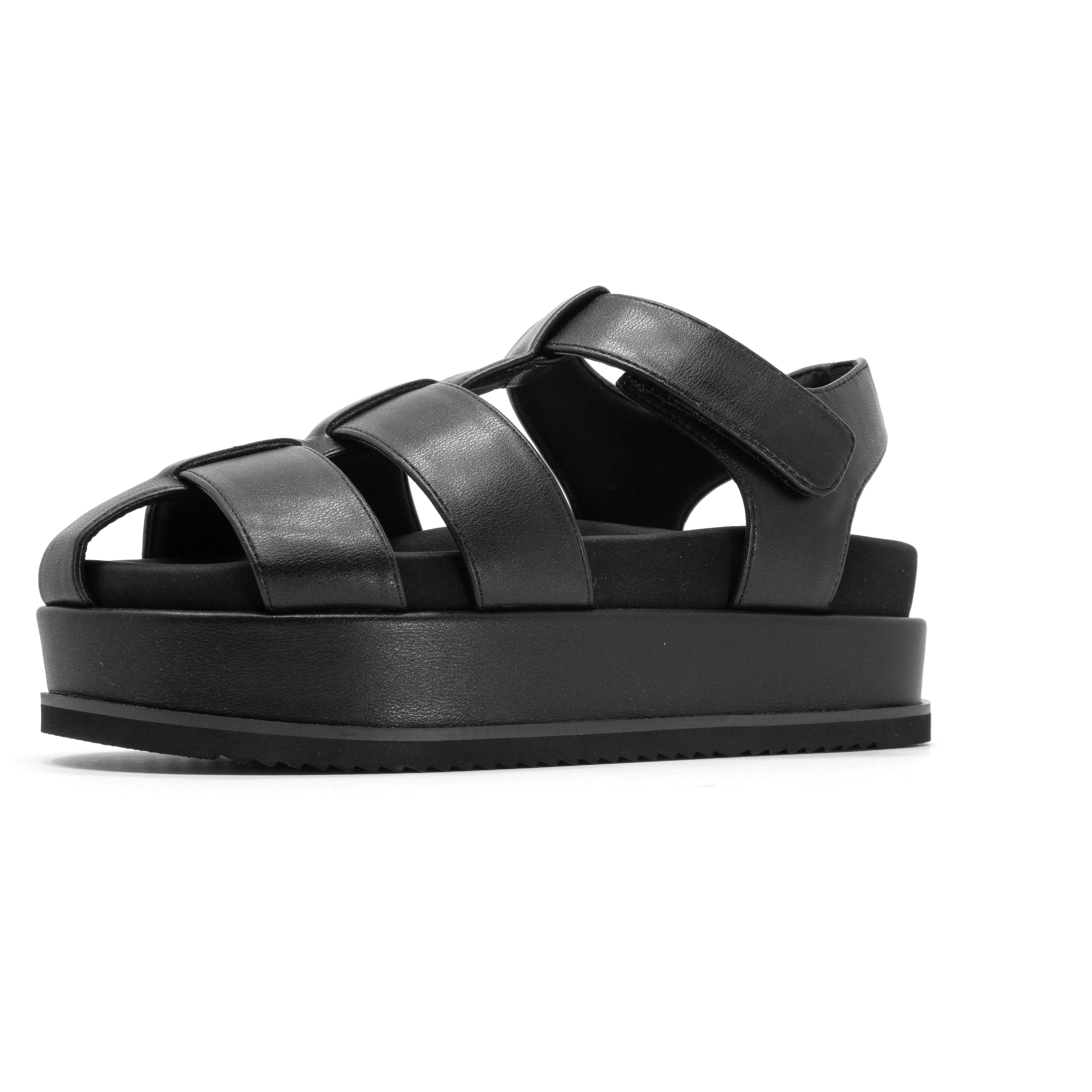 ROAM 90'S STACK PLATFORM BLACK VEGAN LEATHER