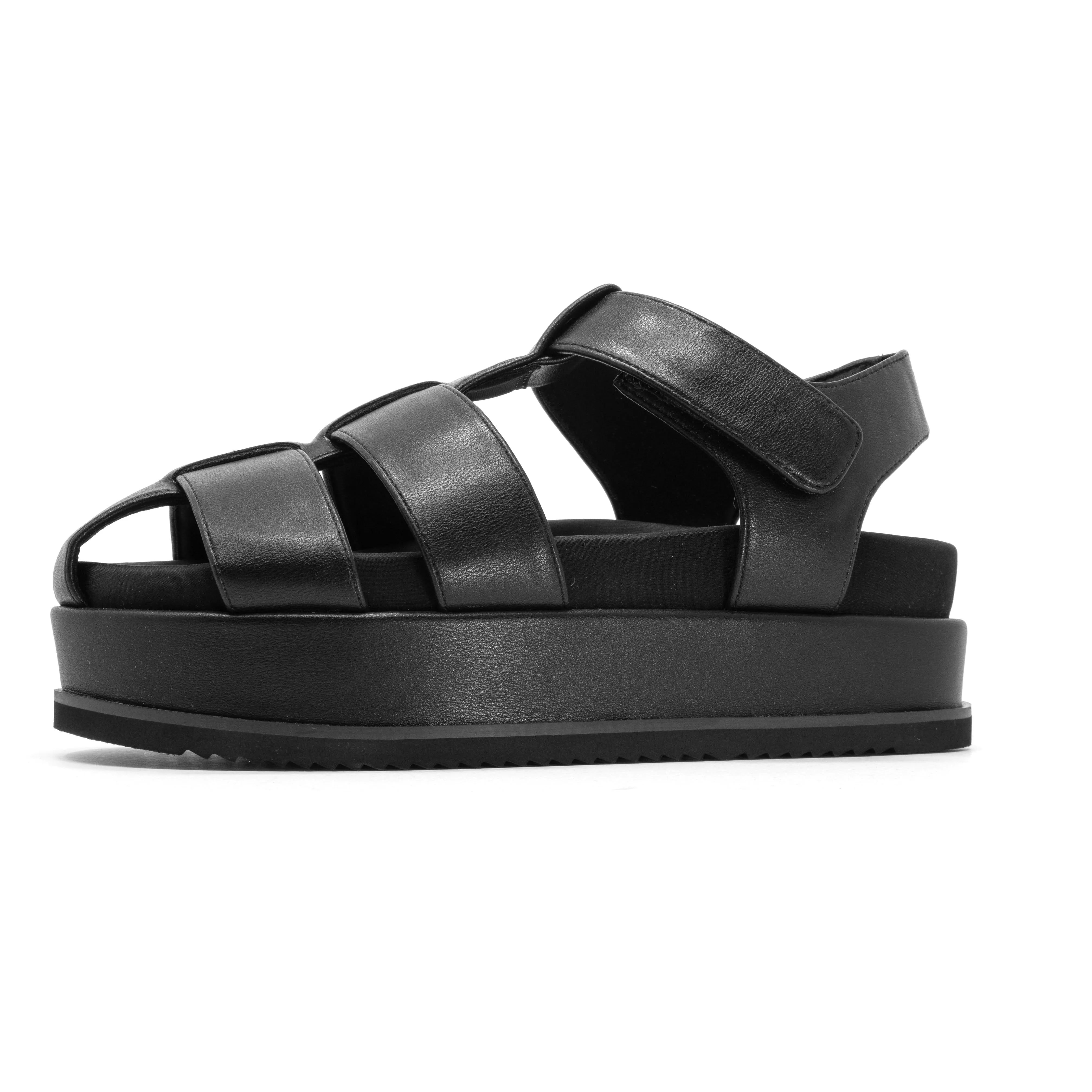 ROAM 90'S STACK PLATFORM BLACK VEGAN LEATHER